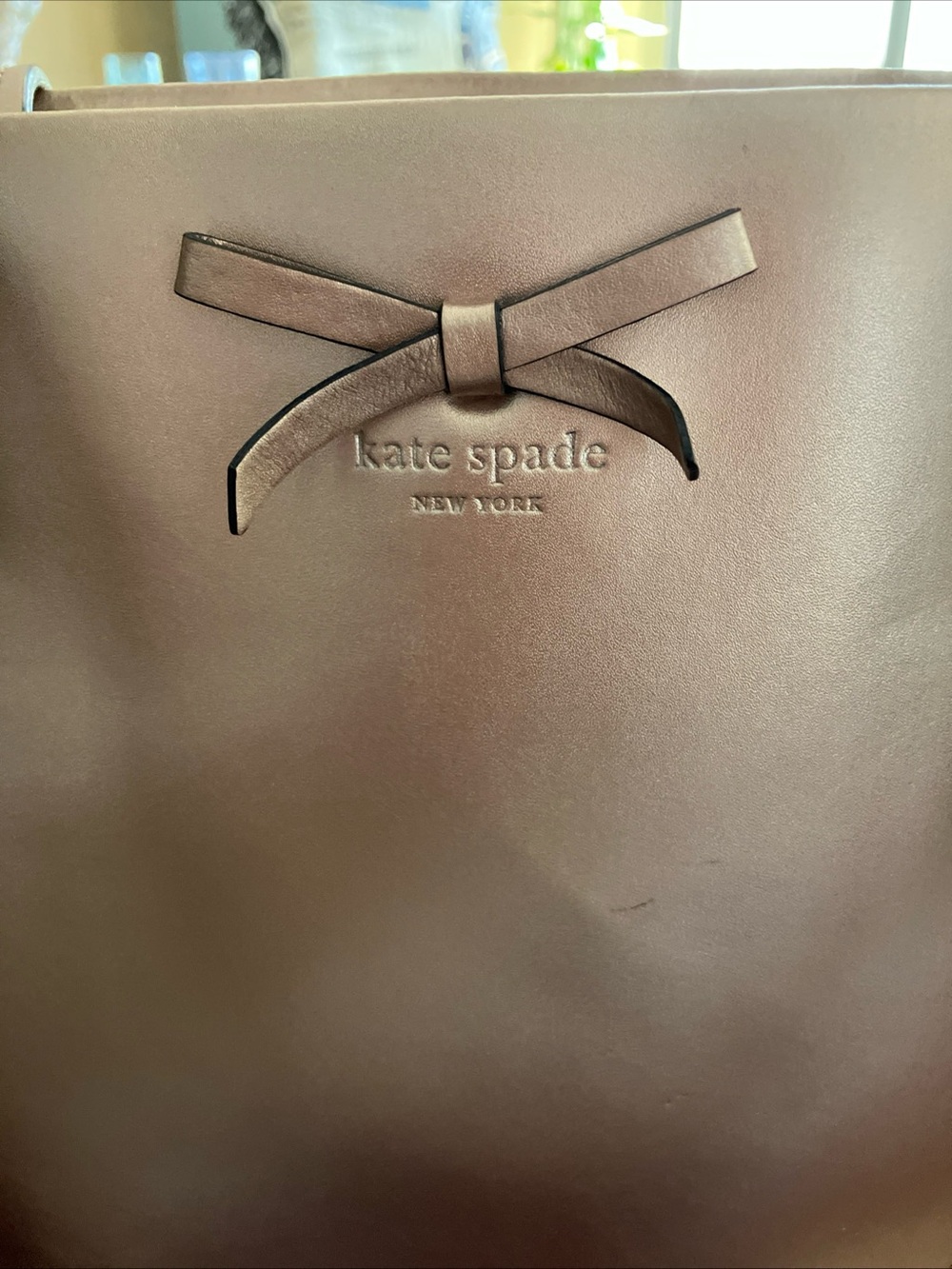kate spade Metallic Rose Tote with Bow Detail - Picture 2 of 6